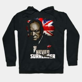 Churchill Never Surrender Hoodie